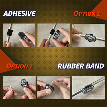 Waterproof RGB Wireless LED Strobe Lights – USB Rechargeable, IP65, Anti-Collision for Car, Bike, Motorcycle, Drone & RC Aircraft