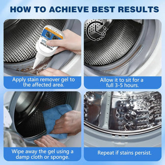 Home Stain Cleaner Gel Kit with Scrub Brush – Removes Stubborn Grout, Tile, Sink & Bathroom Stains