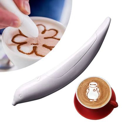 Electric Latte Art Pen – Create Stunning Designs on Coffee, Cakes & Desserts