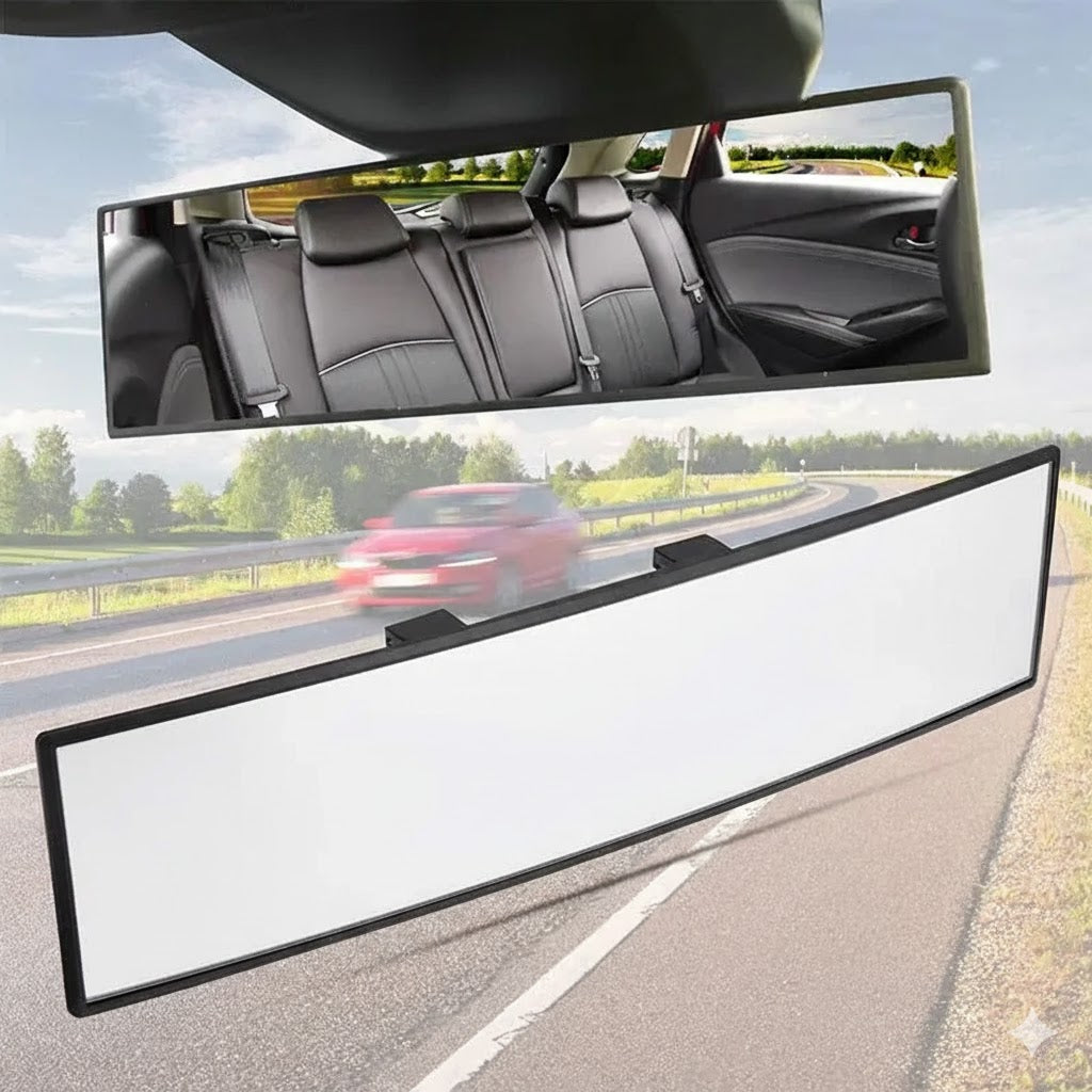 TAILEDEN™ 11.81" Panoramic Convex Rearview Mirror – Wide View, Anti-Glare, Easy Clip-On for Cars & SUVs