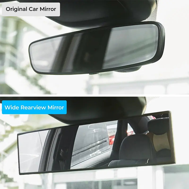 TAILEDEN™ 11.81" Panoramic Convex Rearview Mirror – Wide View, Anti-Glare, Easy Clip-On for Cars & SUVs