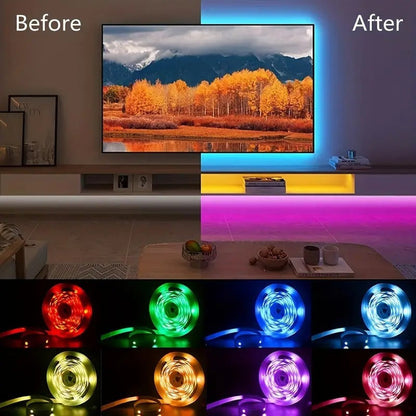 100ft RGB LED Strip Lights – Music Sync + Remote + App