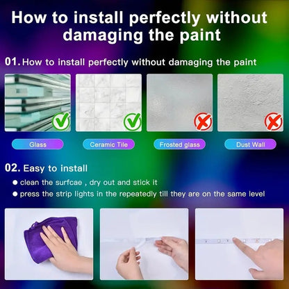 100ft RGB LED Strip Lights – Music Sync + Remote + App