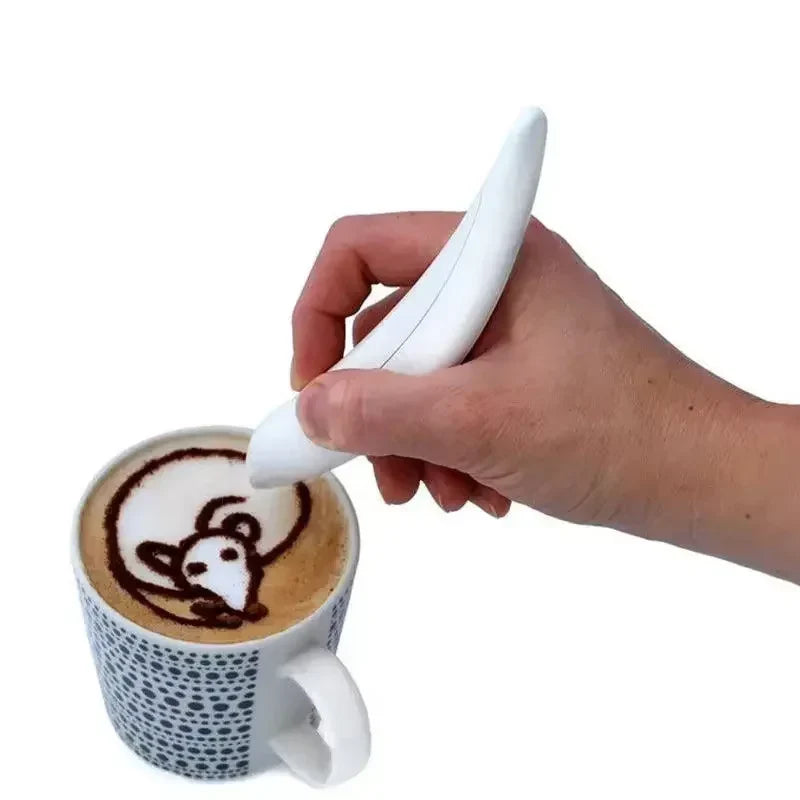 Electric Latte Art Pen – Create Stunning Designs on Coffee, Cakes & Desserts
